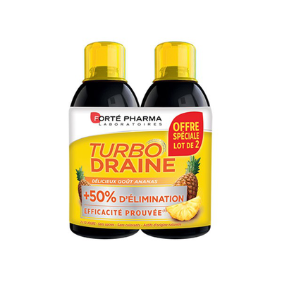 Forte pharma turbodraine Ananas lot de 2x500ml