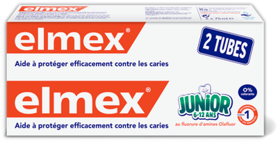 Image Elmex junior 6-12 ans 75 ml lot de 2