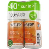 Weleda argousier déodorant roll-on 24 h 2*50ml