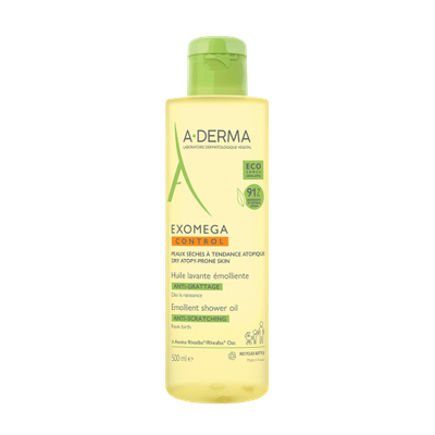 Image A-derma Exomega Control Huile Lavante Émolliente Anti-grattage - 500ml