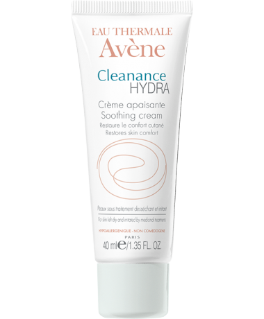 Image Avene Eau Thermale Avène - Cleanance - HYDRA Crème apaisante - peaux desséchées et irritées par traitements 40 ml