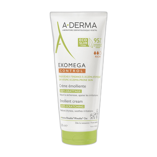 Image A-Derma - Exomega Control - Crème émolliente anti-grattage - Peaux sèches à tendance à l'eczéma atopique 200 ml