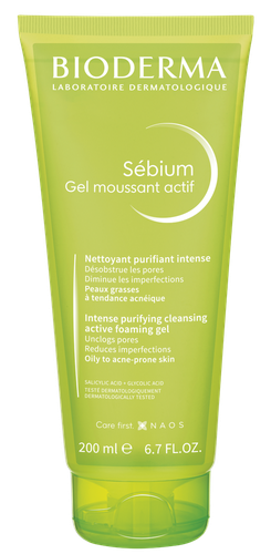 Bioderma Sébium Gel Moussant Actif, peau mixte à grasse